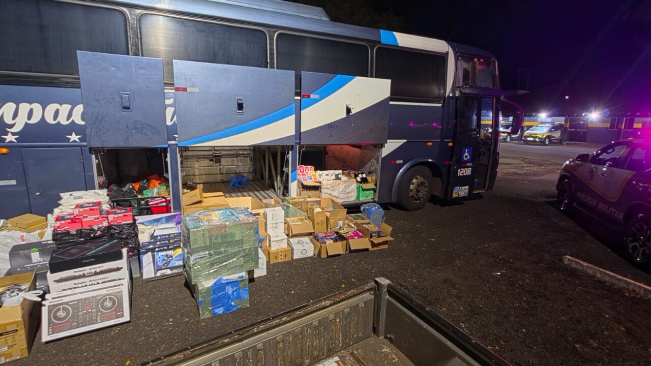 Polícia Rodoviária apreende R$ 850 mil em eletrônicos e mercadorias em rodovia do interior de São Paulo